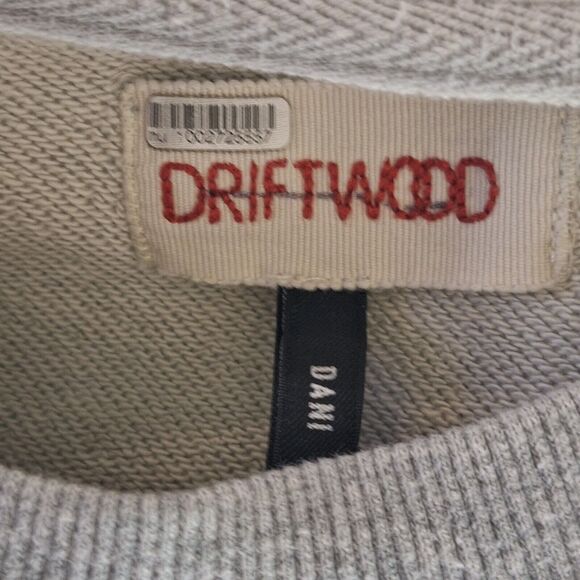 Driftwood size L pullover Long Sleeve Embroidered Sleeves - Picture 3 of 12